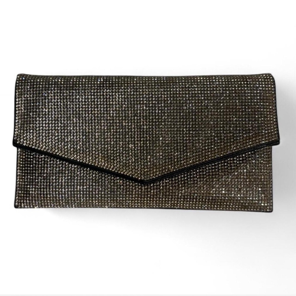 Black and Silver Rhinestone Clutch
